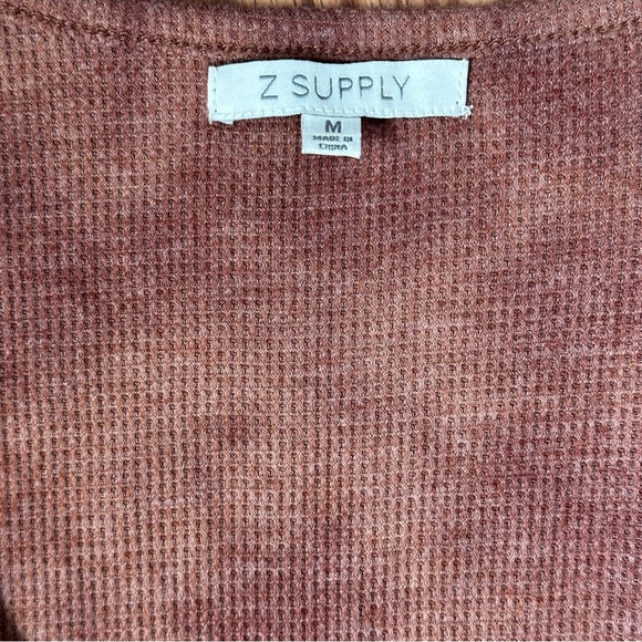 Z SUPPLY Mineral Wash Oversized Button Front Cardigan in Rust Clay Medium - Picture 8 of 15